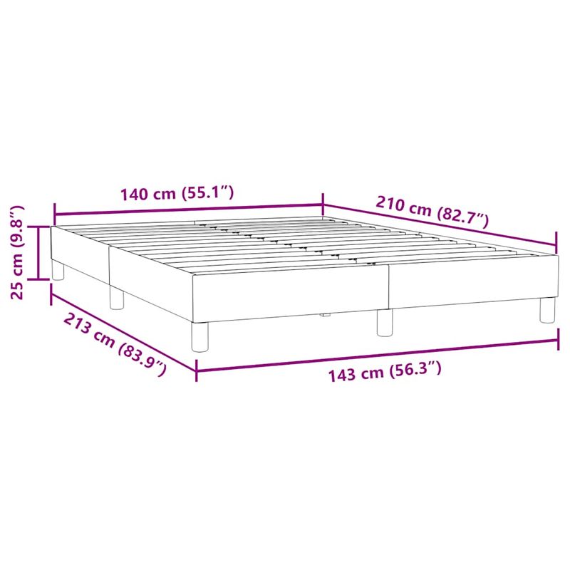 Casa si Gradina - Mobilier - Paturi si accesorii - Paturi - Cadru de pat fara saltea roz 140x210 cm catifea - Infinity.ro
