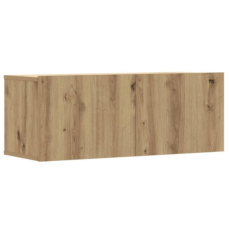 Casa si Gradina - Mobilier - Seturi de mobilier - Seturi living - Set dulap TV 8 piese montat pe perete Stejar artizanal - Infinity.ro