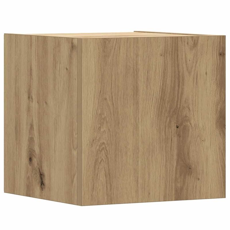 Casa si Gradina - Mobilier - Seturi de mobilier - Seturi living - Set dulap TV 8 piese montat pe perete Stejar artizanal - Infinity.ro