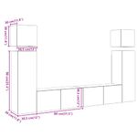 Casa si Gradina - Mobilier - Seturi de mobilier - Seturi living - Set dulap TV 8 piese montat pe perete Stejar artizanal - Infinity.ro