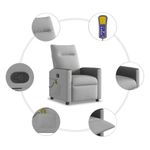 Ingrijire personala si Cosmetice - Sanatate si wellness - Articole wellness - Fotolii de masaj - Scaun de masaj cu tesatura gri nor - Infinity.ro