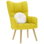 Casa si Gradina - Mobilier - Scaune si fotolii - Scaune - Scaun de relaxare Tesatura galben deschis, model without stool - Infinity.ro