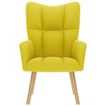 Casa si Gradina - Mobilier - Scaune si fotolii - Scaune - Scaun de relaxare Tesatura galben deschis, model without stool - Infinity.ro