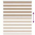 Casa si Gradina - Textile si covoare - Rulouri si jaluzele - Jaluzea tip zebra 130x150 cm latime tesatura 125,9 cm poliester, sand brown - Infinity.ro