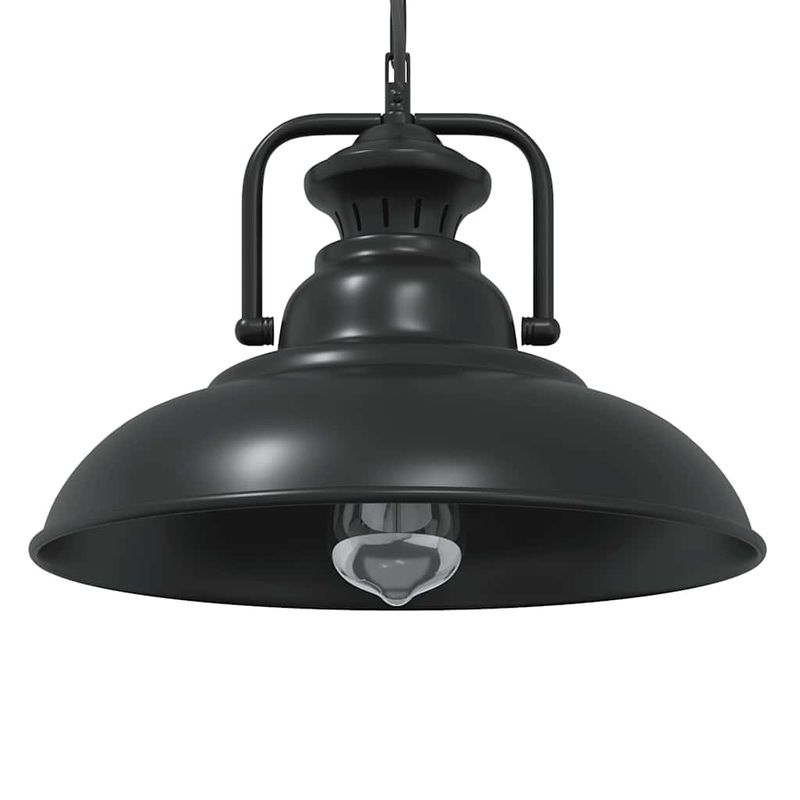 Casa si Gradina - Corpuri si surse de iluminat - Veioze si lampi - Lampi de veghe - Lampa suspendata E27 Negru Ø 31 cm Fier - Infinity.ro