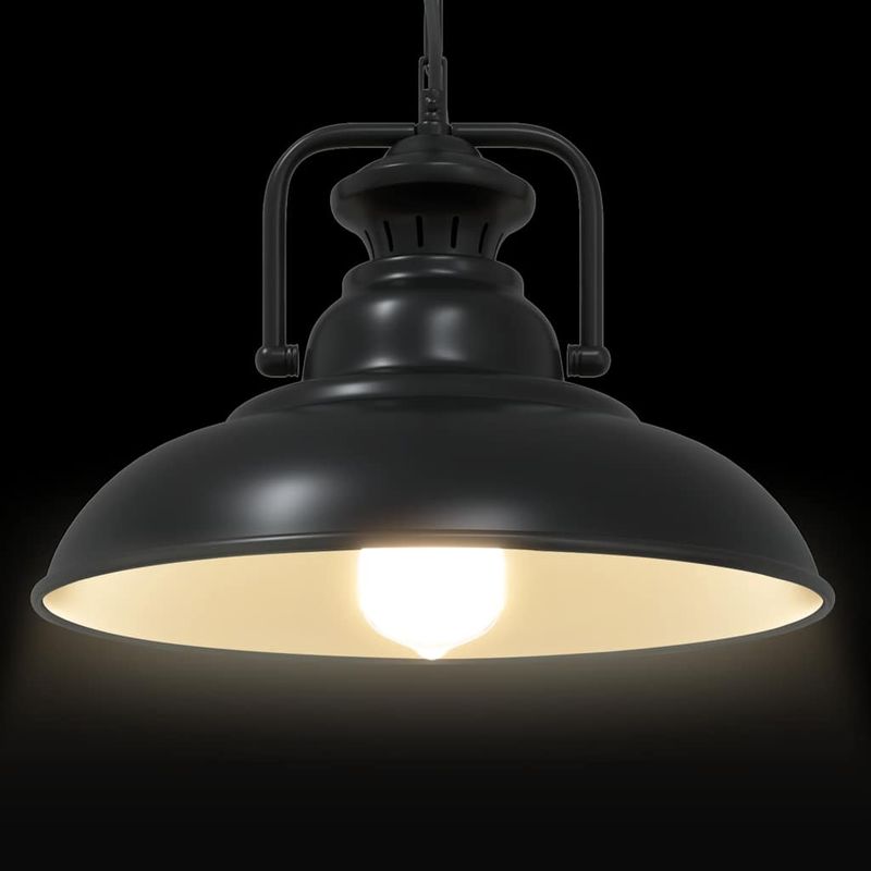 Casa si Gradina - Corpuri si surse de iluminat - Veioze si lampi - Lampi de veghe - Lampa suspendata E27 Negru Ø 31 cm Fier - Infinity.ro