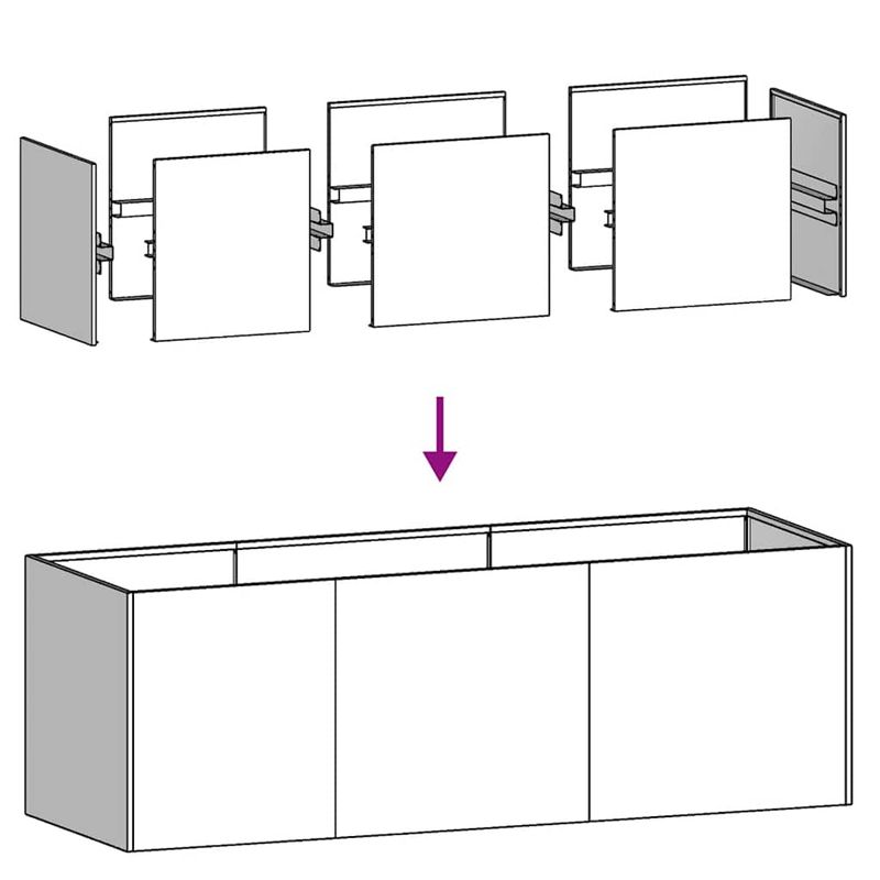 Casa si Gradina - Gradinarit si plante - Plante si ghivece - Ghivece si suporturi - Jardiniera Antracit 120x40x40 cm Otel laminat la rece - Infinity.ro