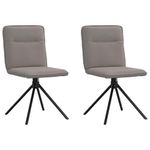 Casa si Gradina - Mobilier - Scaune si fotolii - Scaune - Scaune de bucatarie, 2 buc., gri taupe, material textil - Infinity.ro