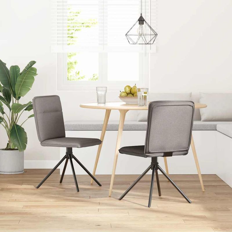 Casa si Gradina - Mobilier - Scaune si fotolii - Scaune - Scaune de bucatarie, 2 buc., gri taupe, material textil - Infinity.ro