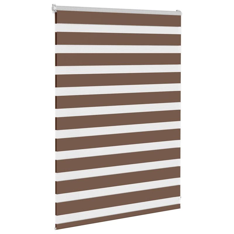 Casa si Gradina - Textile si covoare - Rulouri si jaluzele - Jaluzea tip zebra maro latime tesatura 90,9 cm poliester, mărime 95x100 cm - Infinity.ro