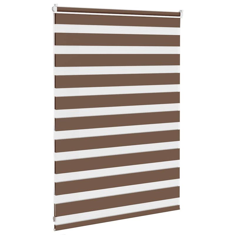 Casa si Gradina - Textile si covoare - Rulouri si jaluzele - Jaluzea tip zebra maro latime tesatura 90,9 cm poliester, mărime 95x100 cm - Infinity.ro