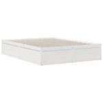 Casa si Gradina - Mobilier - Paturi si accesorii - Paturi - Pat cu biblioteca fara saltea, alb, 140x200 cm, lemn masiv pin - Infinity.ro