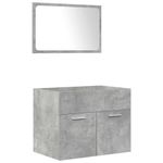Casa si Gradina - Mobilier - Seturi de mobilier - Seturi baie - Set mobilier de baie, 5 piese, gri beton, lemn prelucrat - Infinity.ro