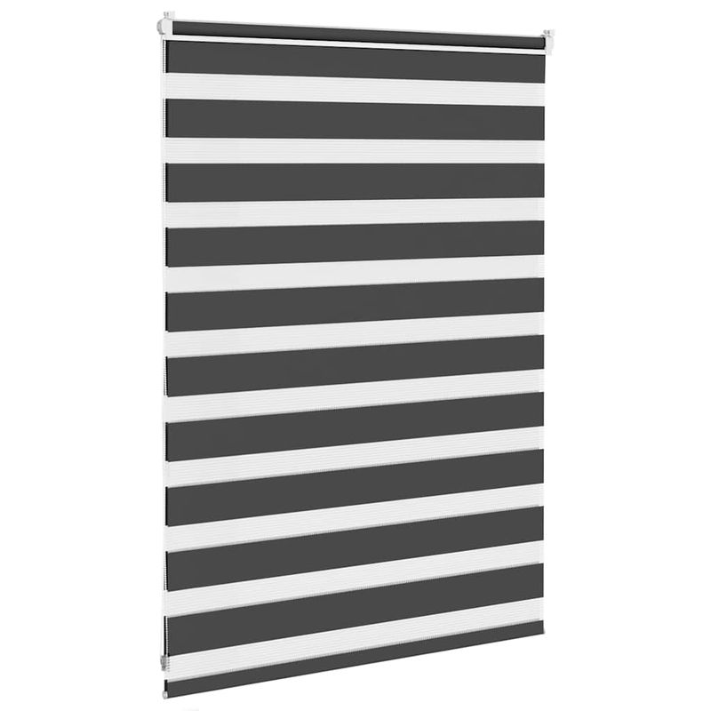 Casa si Gradina - Textile si covoare - Rulouri si jaluzele - Jaluzea tip zebra neagra latime tesatura 90,9 cm poliester, mărime 95x100 cm - Infinity.ro