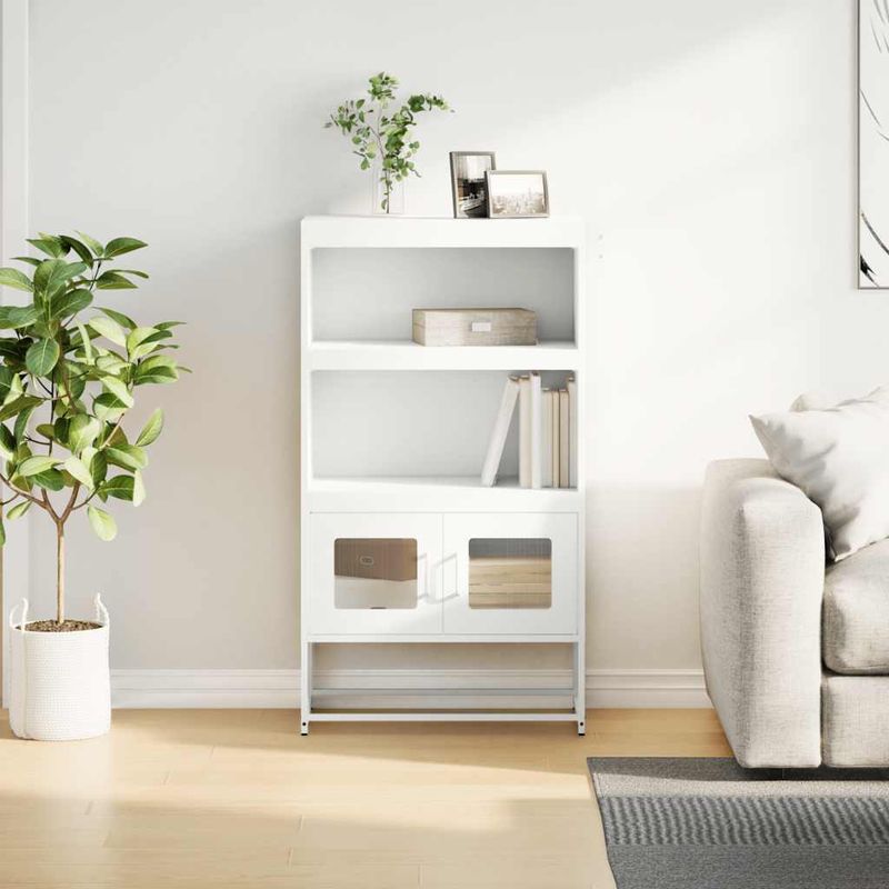 Casa si Gradina - Mobilier - Comode si corpuri - Corpuri bucatarie - Dulap inalt, alb, 68x39x123 cm, otel - Infinity.ro