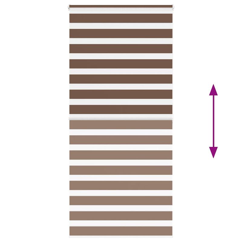Casa si Gradina - Textile si covoare - Rulouri si jaluzele - Jaluzea tip zebra maro latime tesatura 105,9 cm poliester, mărime 110x200 cm - Infinity.ro