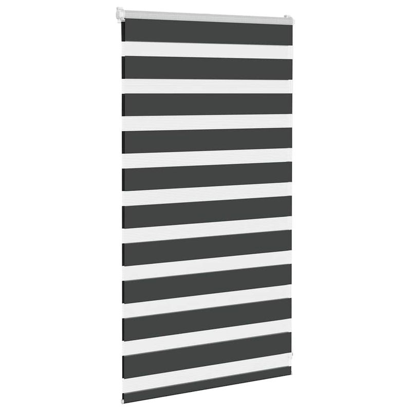 Casa si Gradina - Textile si covoare - Rulouri si jaluzele - Jaluzea tip zebra neagra latime tesatura 65,9 cm poliester, mărime 70x100 cm - Infinity.ro