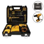 Casa si Gradina - Constructii - Scule electrice si accesorii - Masini de gaurit si insurubat - Trusa masina de gaurit si insurubat Andowl Q-GJ011, fara cablu, cu 2 acumulatori 5Ah 24V, negru cu galben - Infinity.ro