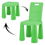 Casa si Gradina - Mobilier - Mobilier copii - Mobilier camera copiilor - Scaun taburet Doloni pentru copii 2 in 1, verde - Infinity.ro