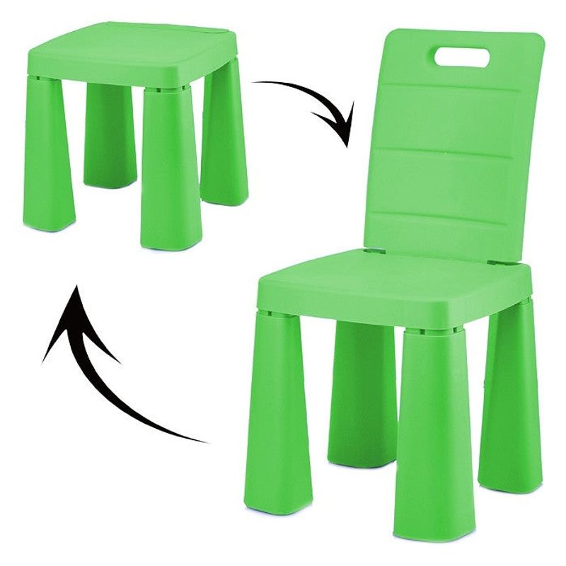 Casa si Gradina - Mobilier - Mobilier copii - Mobilier camera copiilor - Scaun taburet Doloni pentru copii 2 in 1, verde - Infinity.ro