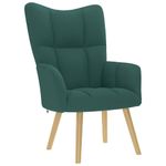 Casa si Gradina - Mobilier - Scaune si fotolii - Fotolii - Fotoliu de relaxare cu taburet, verde inchis, textil - Infinity.ro
