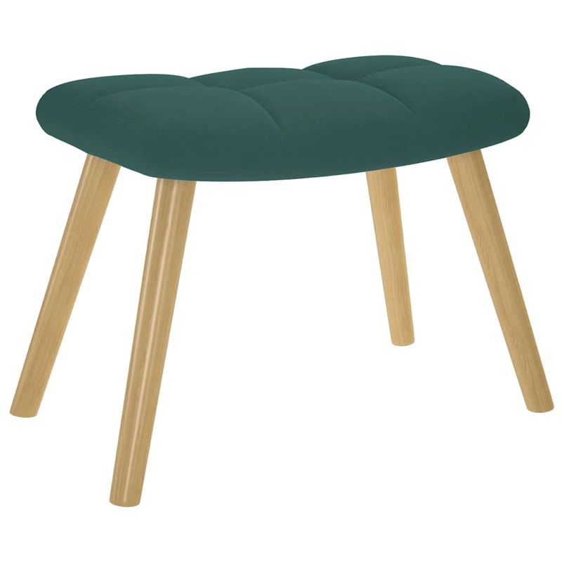Casa si Gradina - Mobilier - Scaune si fotolii - Fotolii - Fotoliu de relaxare cu taburet, verde inchis, textil - Infinity.ro