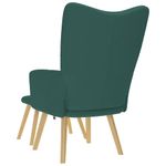 Casa si Gradina - Mobilier - Scaune si fotolii - Fotolii - Fotoliu de relaxare cu taburet, verde inchis, textil - Infinity.ro
