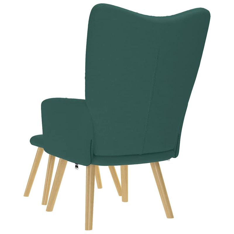 Casa si Gradina - Mobilier - Scaune si fotolii - Fotolii - Fotoliu de relaxare cu taburet, verde inchis, textil - Infinity.ro