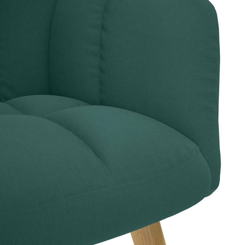 Casa si Gradina - Mobilier - Scaune si fotolii - Fotolii - Fotoliu de relaxare cu taburet, verde inchis, textil - Infinity.ro