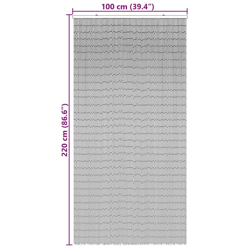 Casa si Gradina - Textile si covoare - Perdele si draperii - Perdele - Perdele pentru usa cu insecte imprimeu bambus 100x220 cm bambus - Infinity.ro