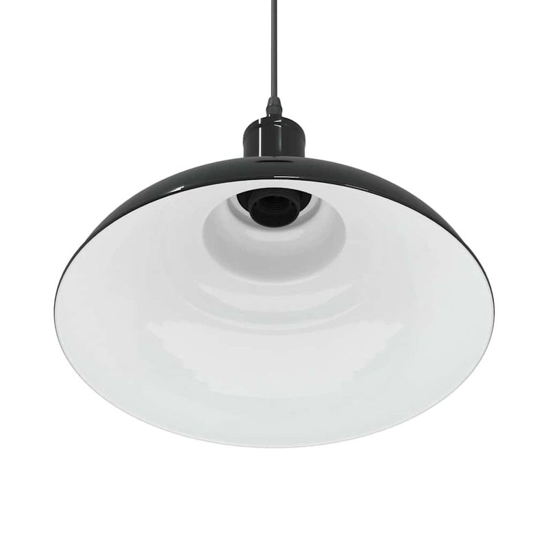 Casa si Gradina - Corpuri si surse de iluminat - Veioze si lampi - Lampi de veghe - Lampa suspendata reglabila pe inaltime E27 negru lucios metal - Infinity.ro