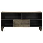 Casa si Gradina - Mobilier - Comode si corpuri - Comode - Comoda TV, negru, 100x33x46 cm, lemn masiv de mango - Infinity.ro