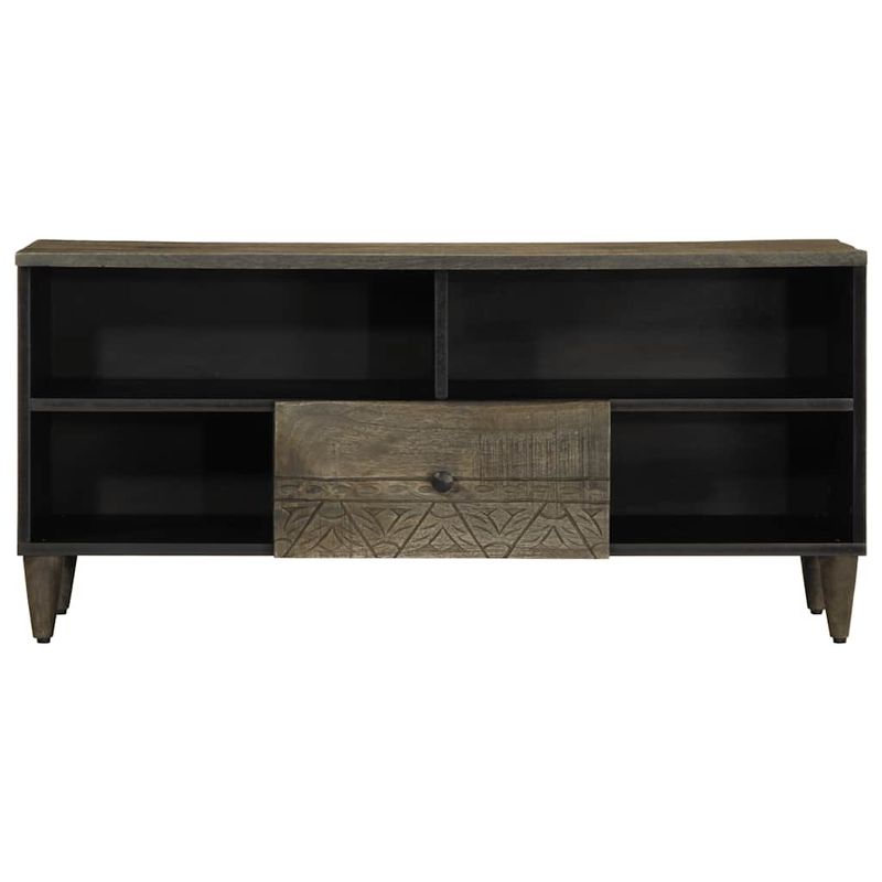 Casa si Gradina - Mobilier - Comode si corpuri - Comode - Comoda TV, negru, 100x33x46 cm, lemn masiv de mango - Infinity.ro