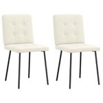 Casa si Gradina - Mobilier - Scaune si fotolii - Scaune - Scaune de bucatarie, 2 buc., crem, catifea - Infinity.ro