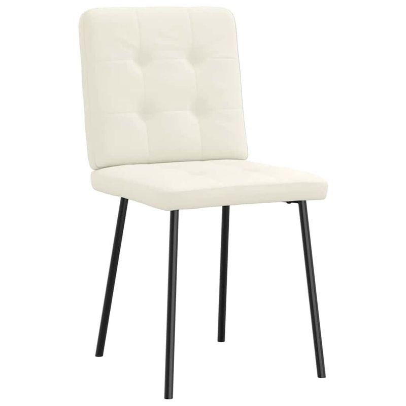 Casa si Gradina - Mobilier - Scaune si fotolii - Scaune - Scaune de bucatarie, 2 buc., crem, catifea - Infinity.ro