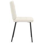 Casa si Gradina - Mobilier - Scaune si fotolii - Scaune - Scaune de bucatarie, 2 buc., crem, catifea - Infinity.ro