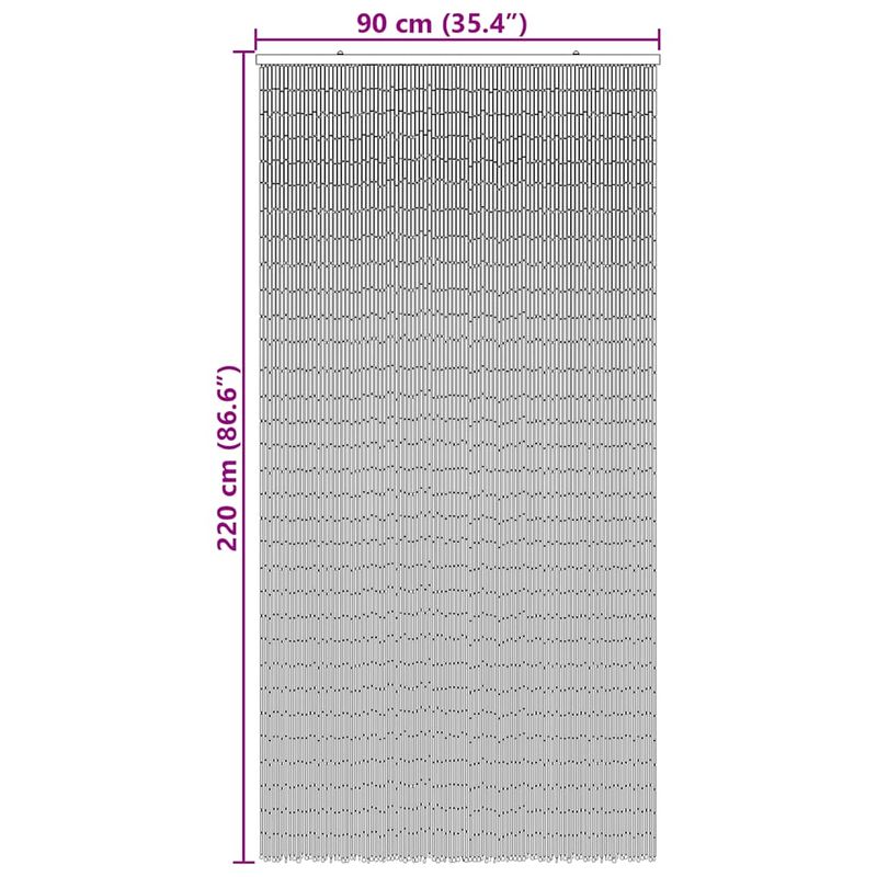 Casa si Gradina - Textile si covoare - Perdele si draperii - Perdele - Perdele usa cu insecte gri inchis 90x220 cm bambus - Infinity.ro