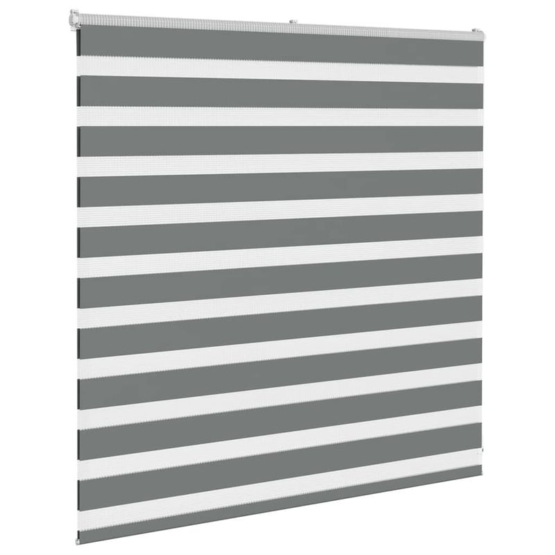 Casa si Gradina - Textile si covoare - Rulouri si jaluzele - Jaluzea tip zebra gri inchis latime tesatura 135,9 cm poliester, mărime 140x100 cm - Infinity.ro