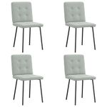Casa si Gradina - Mobilier - Scaune si fotolii - Scaune - Scaune de bucatarie, 4 buc., gri deschis, catifea - Infinity.ro