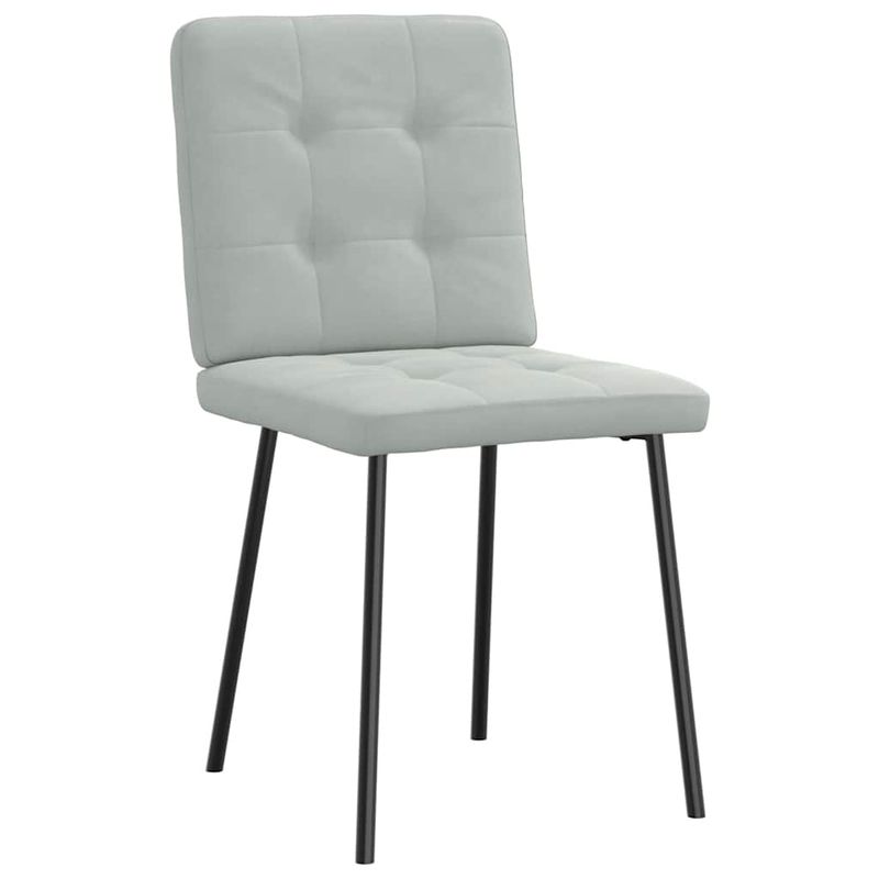 Casa si Gradina - Mobilier - Scaune si fotolii - Scaune - Scaune de bucatarie, 4 buc., gri deschis, catifea - Infinity.ro