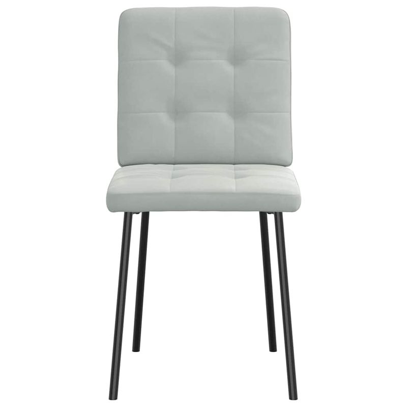 Casa si Gradina - Mobilier - Scaune si fotolii - Scaune - Scaune de bucatarie, 4 buc., gri deschis, catifea - Infinity.ro