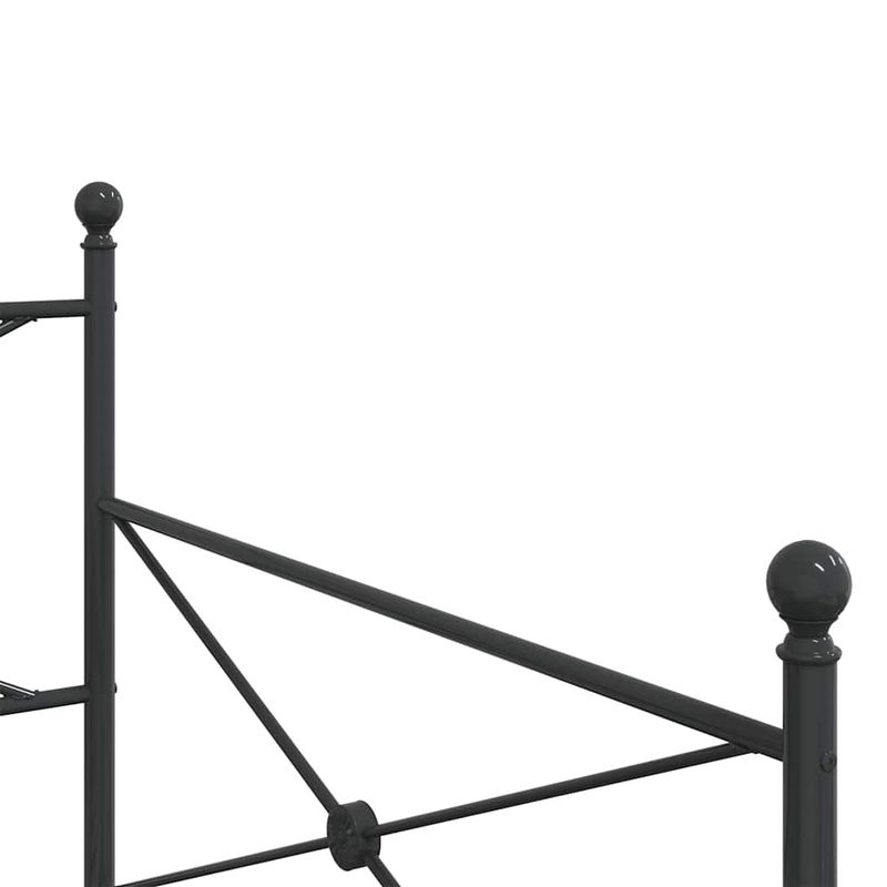 Casa si Gradina - Mobilier - Paturi si accesorii - Paturi - Pat de zi fara saltea Negru 100x200 cm Otel - Infinity.ro