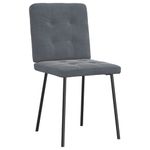 Casa si Gradina - Mobilier - Scaune si fotolii - Scaune - Scaune de bucatarie, 2 buc., gri inchis, catifea - Infinity.ro