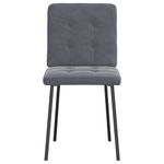 Casa si Gradina - Mobilier - Scaune si fotolii - Scaune - Scaune de bucatarie, 2 buc., gri inchis, catifea - Infinity.ro
