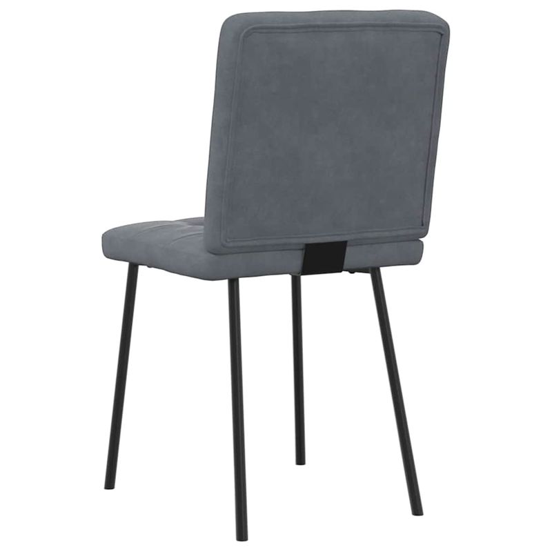 Casa si Gradina - Mobilier - Scaune si fotolii - Scaune - Scaune de bucatarie, 2 buc., gri inchis, catifea - Infinity.ro