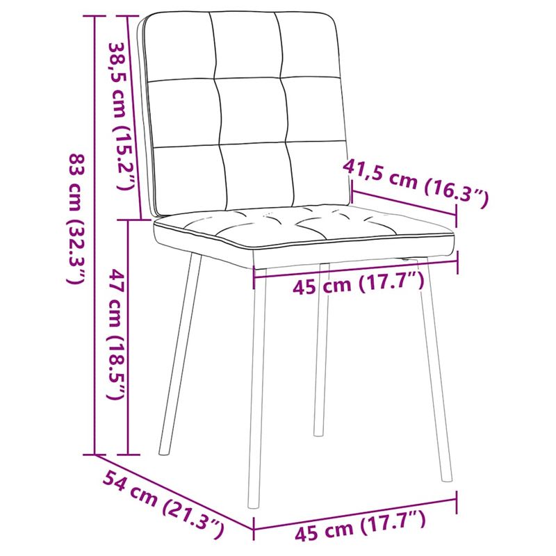 Casa si Gradina - Mobilier - Scaune si fotolii - Scaune - Scaune de bucatarie, 2 buc., gri inchis, catifea - Infinity.ro