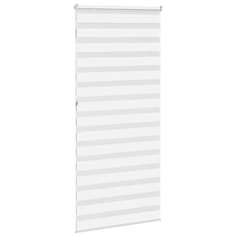 Casa si Gradina - Textile si covoare - Rulouri si jaluzele - Jaluzea tip zebra alb latime tesatura 105,9 cm poliester, mărime 110x230 cm - Infinity.ro