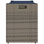 Casa si Gradina - Gradina si terasa - Mobilier exterior - Bancute de gradina - Banca de depozitare in aer liber cu perna gri 100 cm polirattan, gri și bleumarin - Infinity.ro