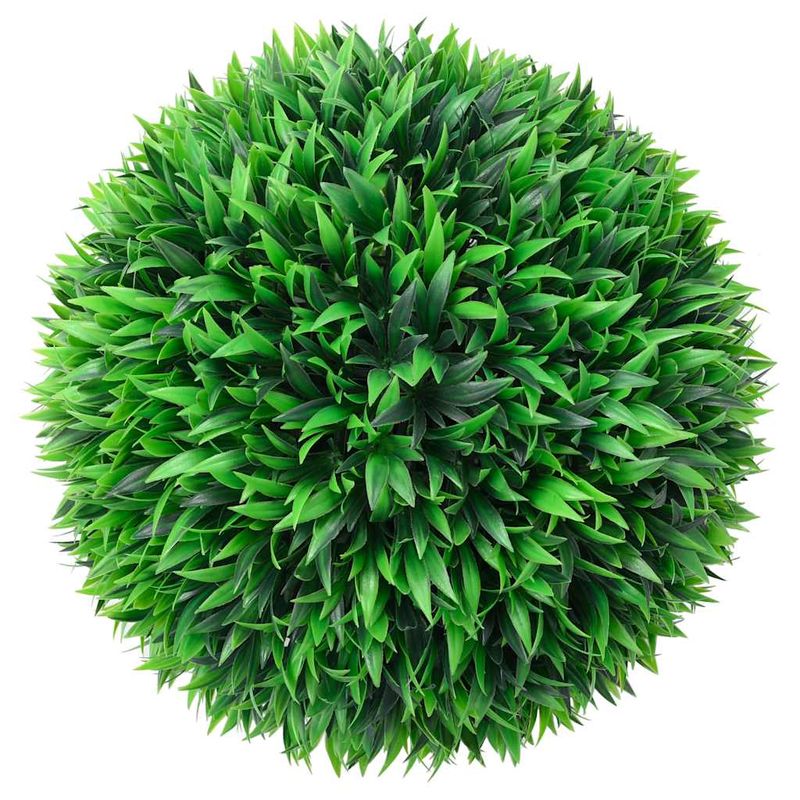 Casa si Gradina - Decoratiuni - Obiecte decorative - Plante artificiale - Mingi artificiale din lemn de cimis cu lumini LED 2 buc Verde - Infinity.ro
