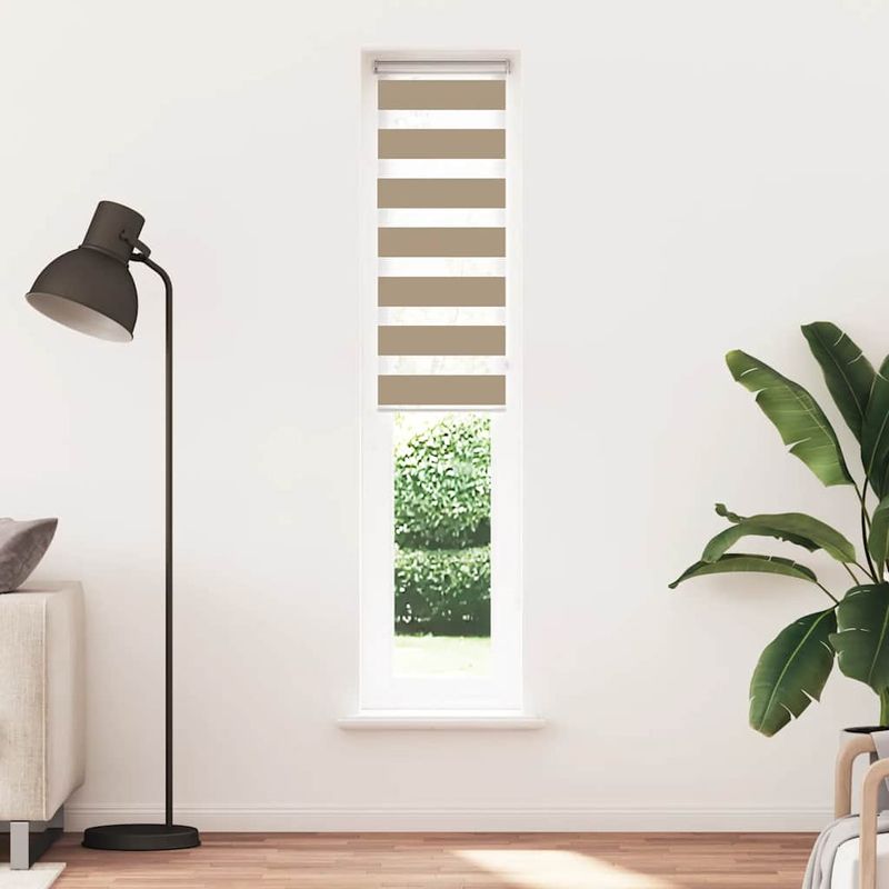Casa si Gradina - Textile si covoare - Rulouri si jaluzele - Jaluzea tip zebra 40x230 cm latime tesatura 35,9 cm poliester, sand brown - Infinity.ro